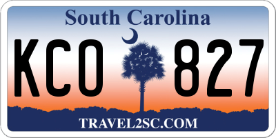 SC license plate KCO827