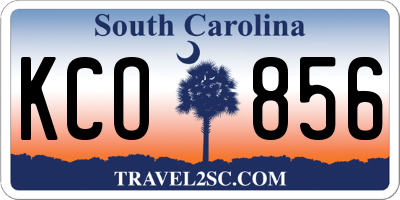 SC license plate KCO856
