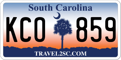 SC license plate KCO859