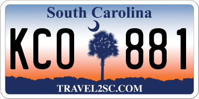 SC license plate KCO881