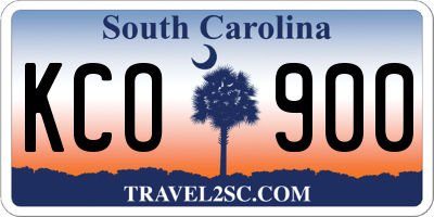 SC license plate KCO900