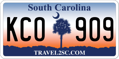 SC license plate KCO909