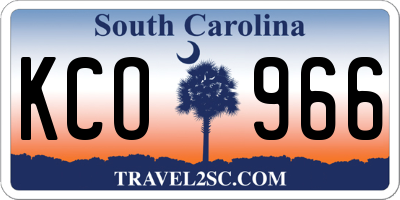 SC license plate KCO966
