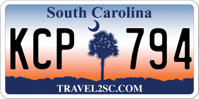 SC license plate KCP794