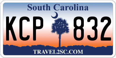 SC license plate KCP832