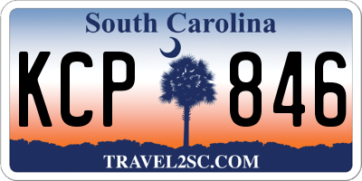 SC license plate KCP846
