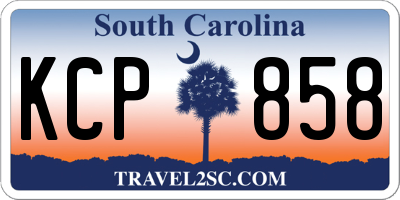 SC license plate KCP858
