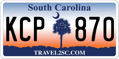 SC license plate KCP870