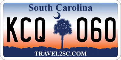 SC license plate KCQ060