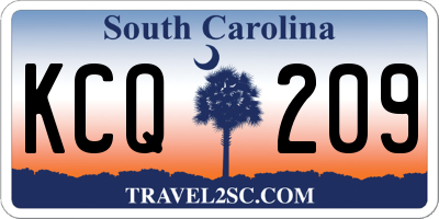 SC license plate KCQ209