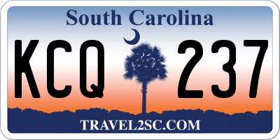 SC license plate KCQ237