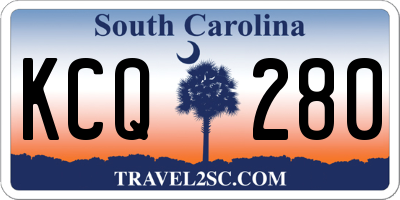 SC license plate KCQ280