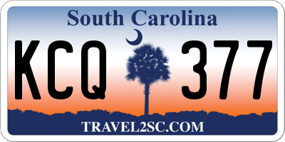 SC license plate KCQ377
