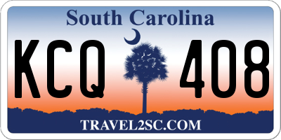 SC license plate KCQ408