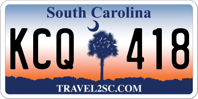 SC license plate KCQ418