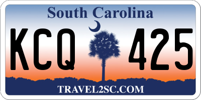SC license plate KCQ425