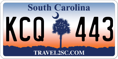 SC license plate KCQ443