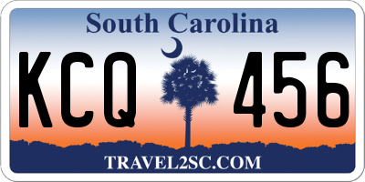 SC license plate KCQ456
