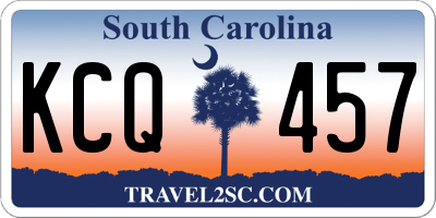 SC license plate KCQ457