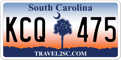 SC license plate KCQ475