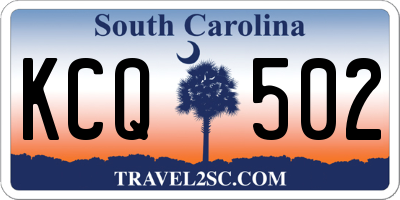 SC license plate KCQ502