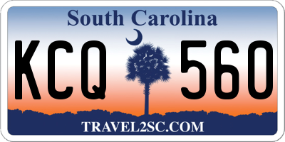 SC license plate KCQ560