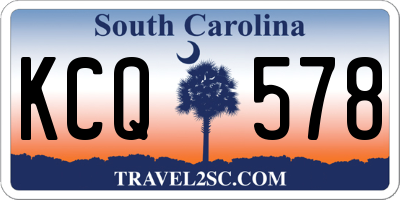 SC license plate KCQ578