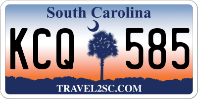 SC license plate KCQ585