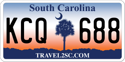 SC license plate KCQ688