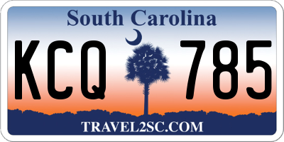 SC license plate KCQ785