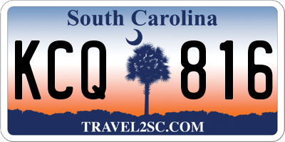 SC license plate KCQ816