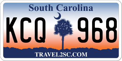 SC license plate KCQ968