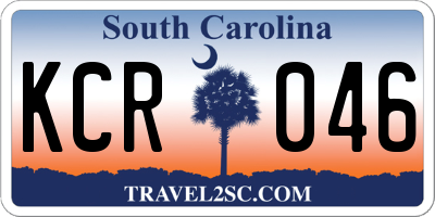 SC license plate KCR046