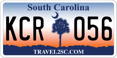 SC license plate KCR056