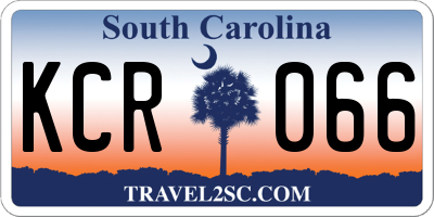 SC license plate KCR066
