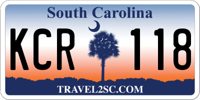 SC license plate KCR118