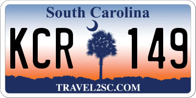 SC license plate KCR149