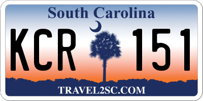 SC license plate KCR151