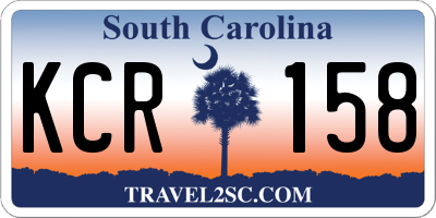 SC license plate KCR158