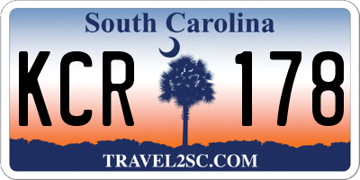 SC license plate KCR178