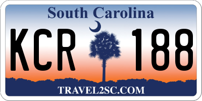 SC license plate KCR188