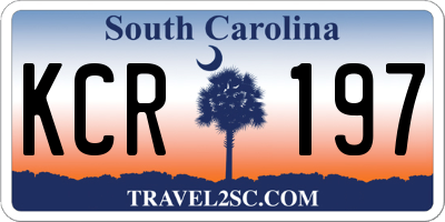 SC license plate KCR197
