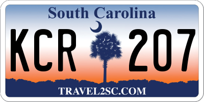 SC license plate KCR207