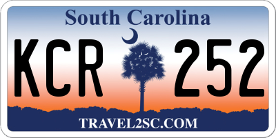 SC license plate KCR252