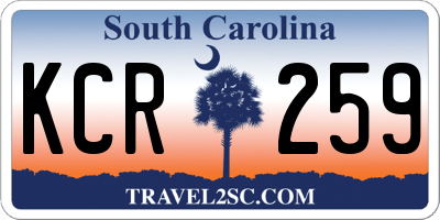 SC license plate KCR259