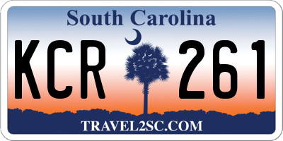 SC license plate KCR261