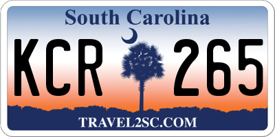 SC license plate KCR265