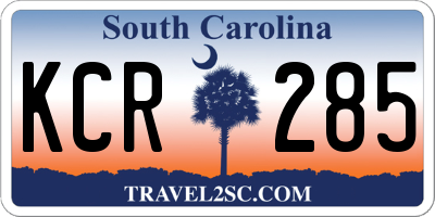 SC license plate KCR285