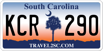 SC license plate KCR290