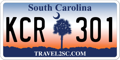 SC license plate KCR301